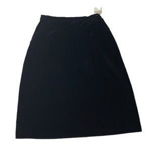 Vintage Skirt Black Velvet Pencil Skirt NWT size 16 VTG